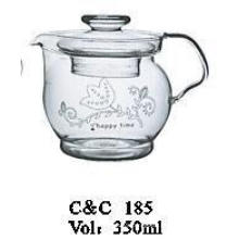 Large Production Manufacturer Branded High Quality Glass Drink Teapot